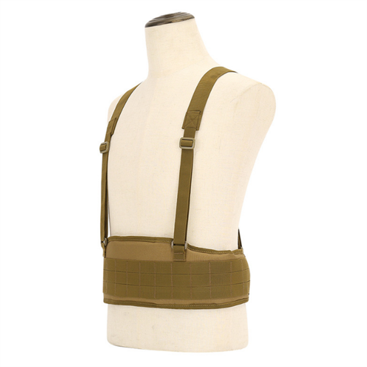Tactical Waist Belt with X-Shaped Suspenders - Durable & Padded