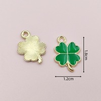 Pendentif personnalisé en métal porte-bonheur trèfle à quatre feuilles pour la fabrication de bijoux bracelet collier accessoires porte-clés