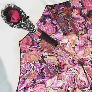 Parapluie pliant de luxe vintage personnalisé pour femme avec logo, fabriqué en usine depuis 15 ans - Product Image 3