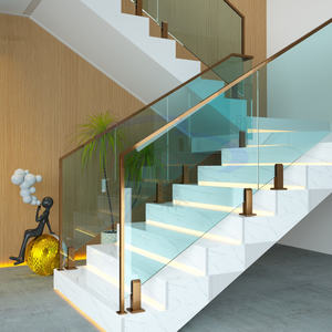 أ حمام سباحة من الفولاذ المقاوم للصدأ مع قاعدة قدم ثابتة مشبك زجاجي للدرج درابزين درابزين - Product Image 2