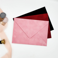 Enveloppes de luxe en papier suédé et velours multicolores, prix de gros, pour invitations de mariage et cartes de fête vintage