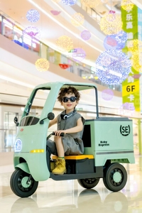 Fabricación interesante niño niña camión de reparto toldo niños bebé carga niños coche de juguete eléctrico - Product Image 5