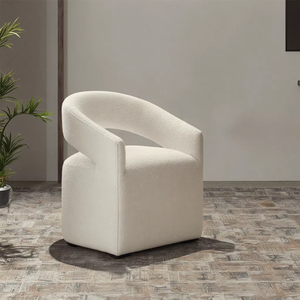 Sillas de Comedor Modernas de Tela Blanca, Muebles para el Hogar, Sillón <span class=keywords><strong>Tapizado</strong></span> con Respaldo Abierto - Product Image 3