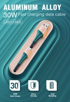 Câble de données LDNIO LS632, charge rapide USB, câble de données pour téléphone portable à charge rapide