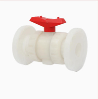 Vanne à boisseau sphérique à bride en plastique, vanne de contrôle d'eau manuelle, personnalisable OEM, conforme à toute norme américaine