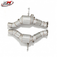 Tuyau d'échappement avant catalytique KM Premium SS304 Euro 6 pour Ferrari F8 Spider 3.9T V8, système de collecteur haute performance