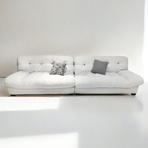 Canapé nuage moderne minimaliste en tissu, amovible et lavable, forme semi-circulaire, meubles de salon - Product Image 2