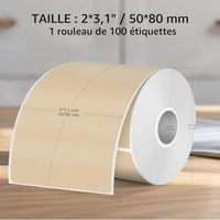 Roll Label Termal Langsung Kustom Tahan Air Stiker Vinyl Dapat Dilepas Perekat Sendiri Printer Label Portabel Label Harga Barcode PET