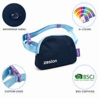 Sac banane de marque avec logo personnalisé, sacoche de ceinture en nylon, sac banane étanche pour l'extérieur, vente en gros, fabricant OEM