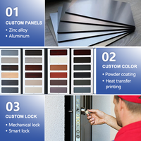 Puertas de Vidrio Personalizadas con Buenas Propiedades de Transmisión de Luz, Puerta Principal Frontal de Metal y Acero, Puerta Exterior de Entrada Única