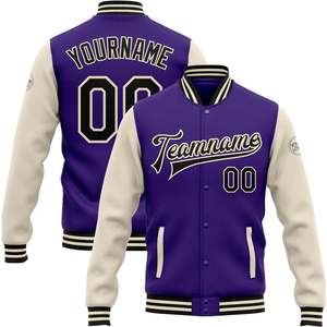 Veste de baseball varsity personnalisée Fanscustom, taille XS, manches en cuir personnalisées avec nom et numéro brodés pour hommes et femmes - Product Image 5
