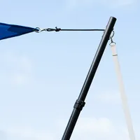 ASEK Perche télescopique légère en fibre de carbone/fibre de verre de 20 pieds pour bateaux, ombrage/bâche
