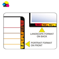 Nuevo diseño índice reforzado 3 Agujero lado tab papel separador con papel adhesivo