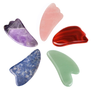 Envío gratuito corazón cuerno forma jade <span class=keywords><strong>sodalita</strong></span> guasha natural jade gua sha - Product Image 1