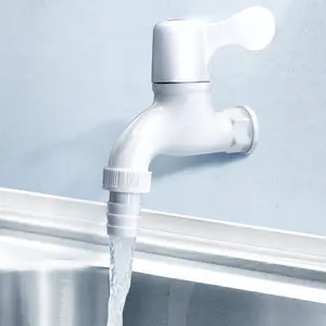 LESSO Aging Resistance Excellent Workmanship Customizable White Plastic Pvc-u Faucet Water Tap