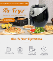 Vente en gros de friteuse à air intelligente 2.6L 3.2L Freidoras Sin Aceite friteuse électrique domestique ronde fait cuire les aliments