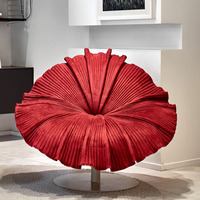 Fauteuil de détente inclinable rotatif à 360 degrés, super confortable, design moderne, velours doux, pour la maison, le bureau, l'appartement, la villa, la chambre