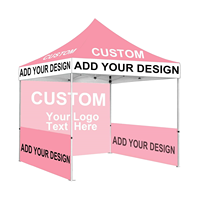 Tente de plage pliable publicitaire 3x3m (10x10ft) pour intérieur/extérieur, auvent événementiel, chapiteau pop-up, gazebo, canopy, stand d'exposition en aluminium