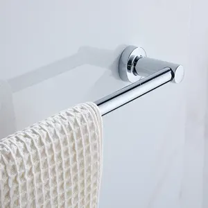 Zinc Stainless Steel Towel holder Bathroom Accessory single towel bar rail Black Chromed metal