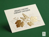 Étiquettes autocollantes personnalisées en papier enduit imperméable et écologique pour bouteilles de vin rouge et de brandy, avec estampage à chaud en feuille d'or