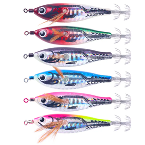 Nuevo señuelo de pesca <span class=keywords><strong>DTD</strong></span> Egi para calamar, pulpo y camarón de madera, luminoso - Product Image 1