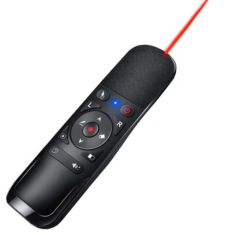 Caneta flip laser com controle remoto, usb 2.4g, sem fio, para escritório, apresentação de negócios, apresentação com laser vermelho