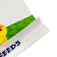 Offres Spéciales brillant Bopp laminé blanc pp polypropylène poulet volaille sac d'alimentation 50kg emballage d'alimentation des animaux