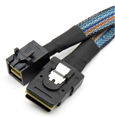 HONPNK Mini SAS HD SFF-8643 to SAS SFF-8087 (36 Pin) Straight Head Server Ethernet Cable with PVC Jacket for Computers
