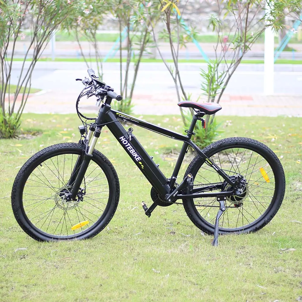 แบตเตอรี่ลิเธียม EBike 48V มอเตอร์ฮับด้านหลังสมาร์ทท่องเที่ยวไฟฟ้าจักรยาน 26" มอเตอร์กลางไฟฟ้าจักรยานเมือง