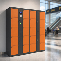 Sistema de Gabinetes de Almacenamiento Inteligentes Reciclables para Vestuarios de Gimnasios y Spas, con Código de Barras, PIN y Monedas