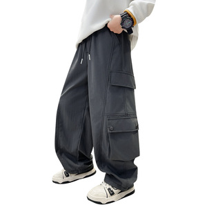 Nouveau Style 2025 : <span class=keywords><strong>Pantalon</strong></span> Cargo Garçon Large et Cool pour Printemps Automne, Vêtement Tendance pour Enfants - Product Image 5