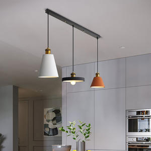 आधुनिक बार भोजन कक्ष रसोई घर झूमर नॉर्डिक E14 धातु छाया औद्योगिक नेतृत्व में लटकन प्रकाश - Product Image 4