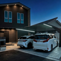 Abri de voiture moderne en aluminium recyclé robuste et écologique, résistant au vent et aux UV, pour extérieur, garage automobile, entrepôt commercial, finition thermolaquée