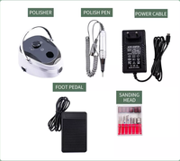 Equipo de salón profesional de escritorio 35000RPM uñas eléctricas Gel acrílico taladro pulido manicura pedicura taladro máquina lijadora