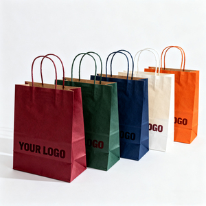 Tùy chỉnh in logo của riêng bạn trắng nâu kraft Quà Tặng thủ công mua sắm túi giấy với tay cầm Xoắn honpak - Product Image 4