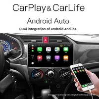 Kontrol tengah mobil, layar Video Audio Android GPS pemutar MP3/MP4 USB Built-in DSP CarPlay Hicar Allwinner Chip T113
