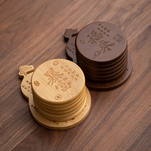 Bamboo Teacup Coaster Round Heat Resistant Non Slip Mat For Kung Fu <b>Tea</b> <b>Set</b> Afternoon <b>Tea</b> Accessory - Product Image 1