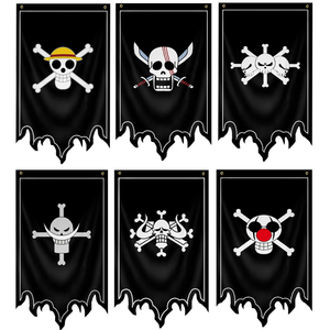 25 Styles Anime 1 PIÈCE Drapeau Cosplay Luffy Zoro Shanks Ace Polyester Cartoon Party Pirate Ship Drapeaux Signe Home Decor Accessoires - Product Image 2