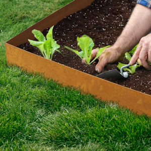 Bordures de jardin en acier corten pour patios, bordures de pelouse, bordures spécifiques au gazon, aménagement paysager - Product Image 1
