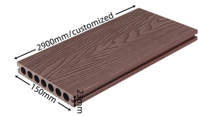 Plancher de terrasse en WPC de conception industrielle moderne <span class=keywords><strong>pour</strong></span> terrasse extérieure jardin paysage extérieur terrasse composite grain de bois bois <span class=keywords><strong>plastique</strong></span> - Product Image 6