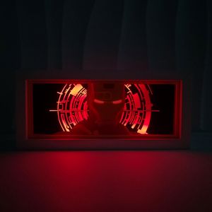 Veilleuse 3D Marvel <span class=keywords><strong>Avengers</strong></span> Lampe de sculpture sur papier Anime Boîte à lumière 3D Artisanat en bois Décoration de table Cadeau promotionnel - Product Image 3
