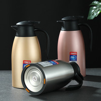 Botella de Agua de Acero Inoxidable 304 de 2L, Termo de Gran Capacidad para Casa, Oficina y Hotel, Tetera de Vacío para Té y Agua