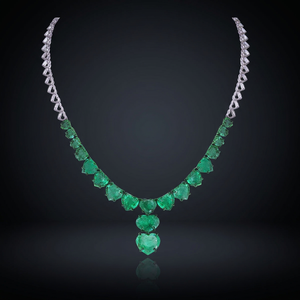 Luxury Women 925 Silver <b>Emerald</b> Cut Heart <b>Pendant</b> Necklace Wedding Fine Jewelry - Product Image 2