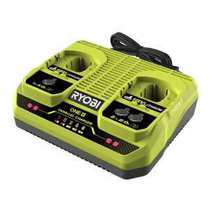 Cargador de batería Ryobi de 18V con 2 puertos Rc18240, carga paralela para una o varias baterías de litio - Product Image 2