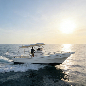 Bateau de pêche commercial en fibre de verre à console centrale de 26 pieds/7,98 m, moteurs hors-bord, capacité de 8 personnes pour la pêche en haute mer en eau salée - Product Image 2