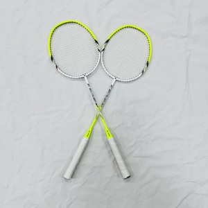 JIELING prix d'usine A100 aluminium une pièce bleu blanc jaune utilisation pour les sports de loisirs raquette de <span class=keywords><strong>badminton</strong></span> - Product Image 4