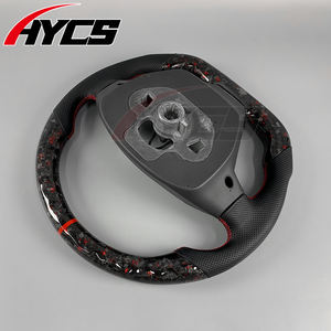 Volant sport en cuir Nappa et fibre de carbone forgée personnalisé pour Ford Fiesta <span class=keywords><strong>ST</strong></span> <span class=keywords><strong>ST</strong></span>-<span class=keywords><strong>Line</strong></span> <span class=keywords><strong>Focus</strong></span> MK4 RS - Product Image 6