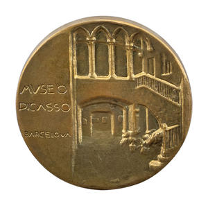Moneda Conmemorativa Coleccionable Stock Master <span class=keywords><strong>Picasso</strong></span> de Latón Antiguo Estampado Museo <span class=keywords><strong>Picasso</strong></span> Barcelona 50mm Marca PANBO - Product Image 3