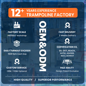 Trampolín Mini Funjump de 55 Pulgadas con Marco de Acero, Diseño Plegable para Niños, Uso en Exteriores, Red de Protección Incluida - Product Image 2