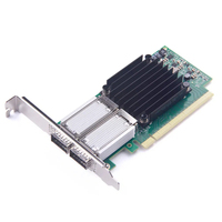 Carte réseau filaire Mellanox MCX556A-ECAT, interface PCIe, 100 Gbps, QSFP28, double port Ethernet, serveur en stock